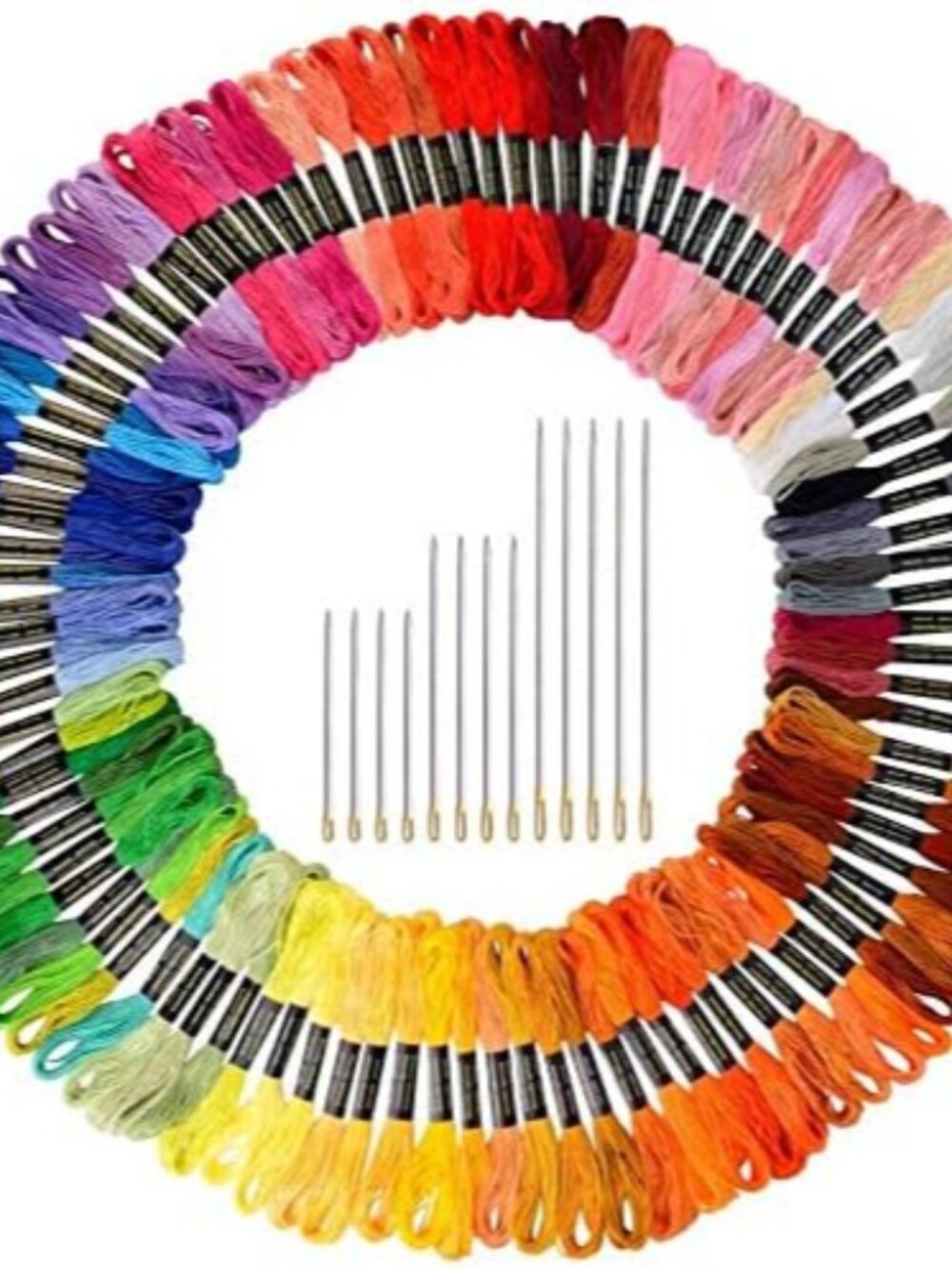 124 Skeins Embroidery Floss Cross Stitch Thread with Needles